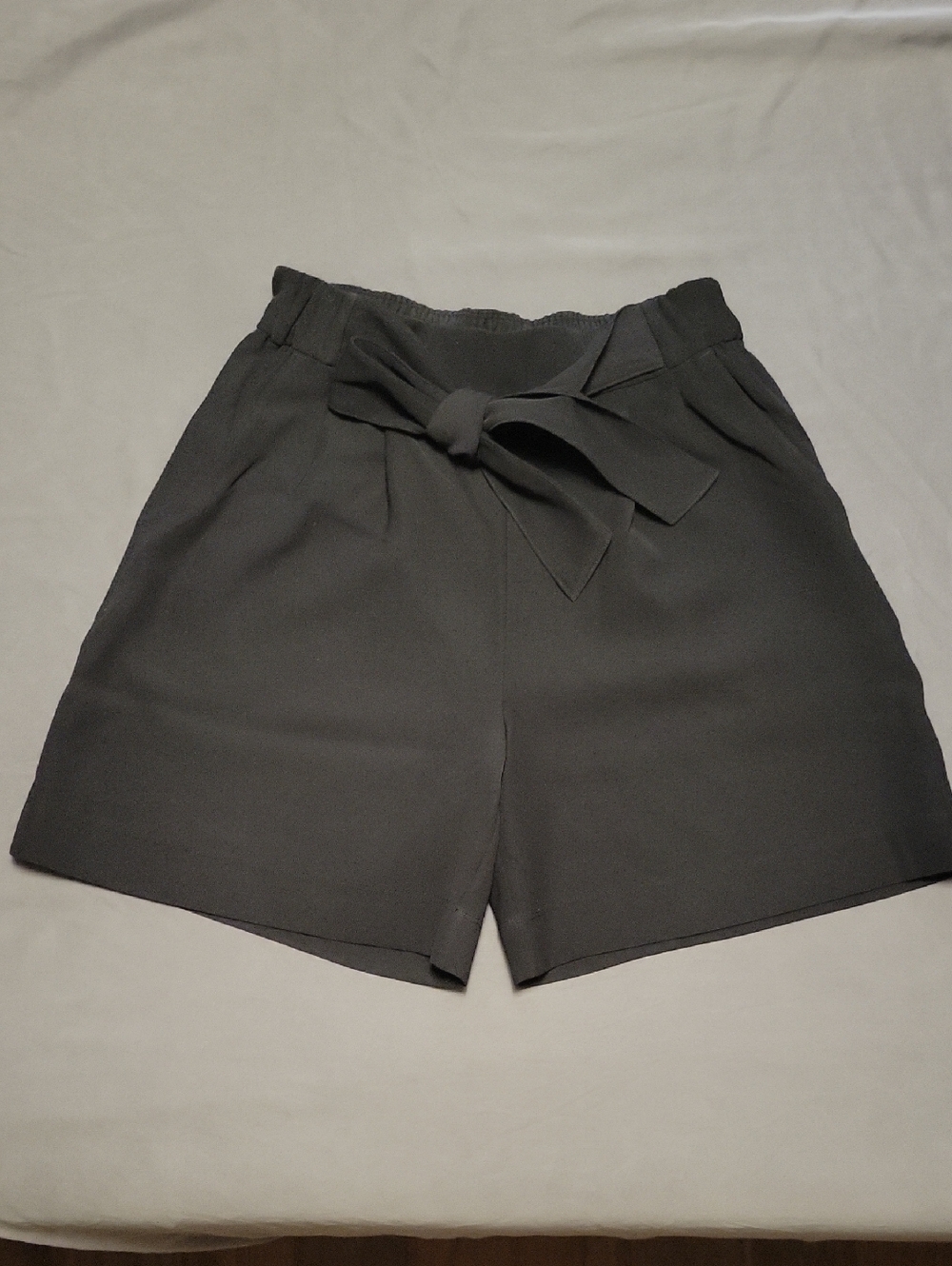 Lululemon athletica Noir Black High-Waist Tie Front Shorts